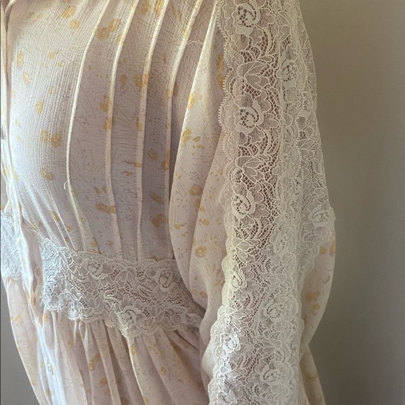 Free People Sheer Romance Mini Dress women’s size small - Picture 5 of 6